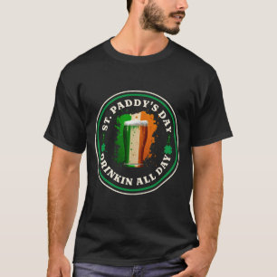 Irish Beer Ireland Flag St Patricks Day Drinking T T-Shirt