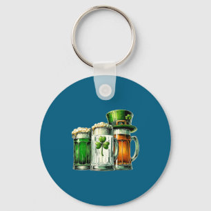Irish Beer Ireland Flag St Patricks Day Key Ring