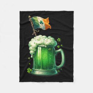 Irish Beer Ireland Flag St Patricks Day Men Women  Fleece Blanket