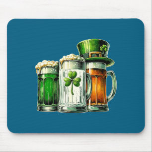 Irish Beer Ireland Flag St Patricks Day  Mouse Mat