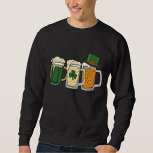 Irish Beer Ireland Flag St Patrick's Day Shamrock Sweatshirt