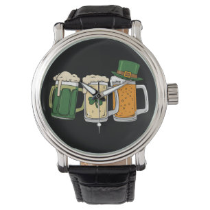 Irish Beer Ireland Flag St Patrick's Day Shamrock Watch