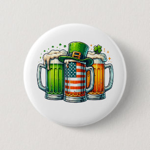 Irish Beer Ireland St Patricks Day Drinking Party 6 Cm Round Badge