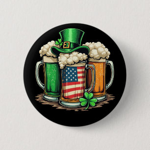 Irish Beer Ireland St Patricks Day Drinking Party 6 Cm Round Badge