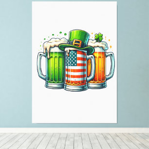 Irish Beer Ireland St Patricks Day Drinking Party Canvas Print