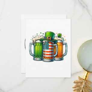 Irish Beer Ireland St Patricks Day Drinking Party Thank You Card