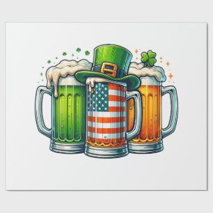 Irish Beer Ireland St Patricks Day Drinking Party Wrapping Paper