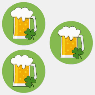 Irish Beer Mug with Shamrock Clover 