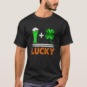Irish Beer Shamrock For Luck St Patricks Day Men W T-Shirt