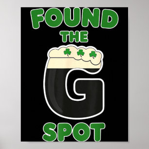 Irish Beer Shamrocks St Patricks Drinking Poster