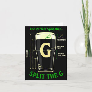 Irish beer split the g shamrock st patrick’s day  card