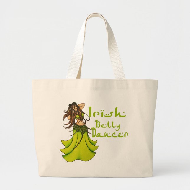 Irish Belly Dancer Large Tote Bag (Front)
