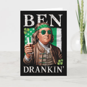 Irish Ben Drankin Beer - St Pattys Men And Women 1 Card