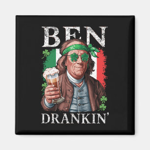 Irish Ben Drankin Beer - St Pattys Men And Women 1 Magnet