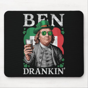 Irish Ben Drankin Beer - St Pattys Men And Women 1 Mouse Mat