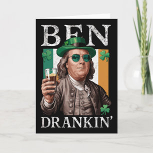 Irish Ben Drankin Beer - St Pattys Men And Women 5 Card