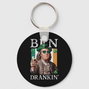 Irish Ben Drankin Beer - St Pattys Men And Women 5 Key Ring