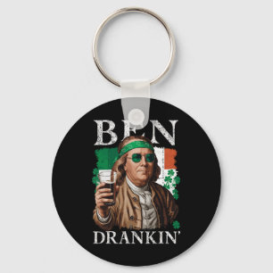 Irish Ben Drankin Beer - St Pattys Men And Women 7 Key Ring