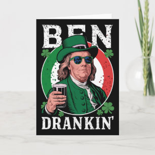Irish Ben Drankin Beer - St Pattys Men And Women 9 Card