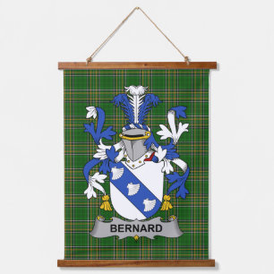 Irish Bernard Coat of Arms Family Crest Hanging Tapestry