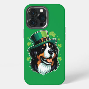 Irish Bernese Dog Leprechaun Hat St Patricks Day iPhone 13 Pro Case