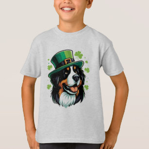 Irish Bernese Dog Leprechaun Hat St Patricks Day T-Shirt