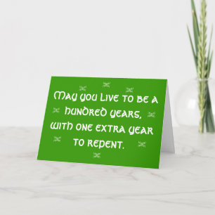 Irish Birthday Blessing Card