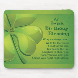Irish Birthday Blessing, Celtic Mouse Mat