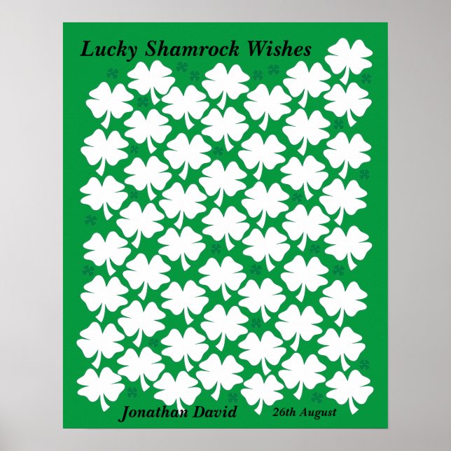 Irish Birthday Gift - Guest Book Poster (Front)