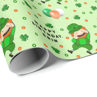 Irish Birthday Gift Wrapping Paper