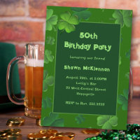 Irish Birthday Lucky Clovers Adult Party