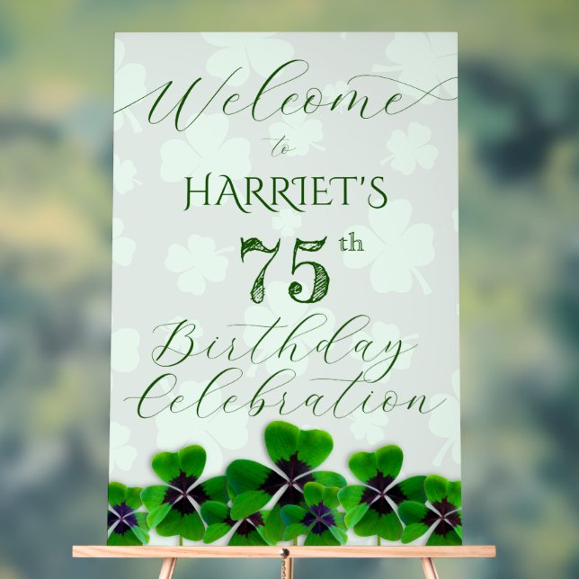 Irish Birthday Party Welcome Acrylic Sign  (Neutral)