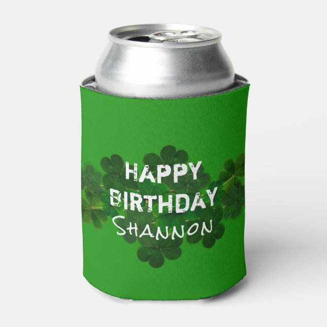Irish Birthday Personalised Drink Coozie (Can Front)