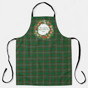 Irish Blessing and Tartan Apron