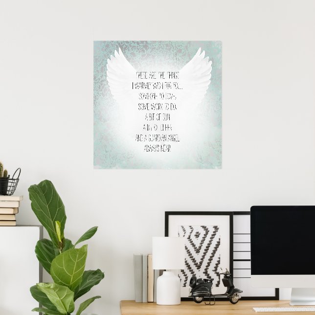 Irish Blessing Angel Someone to Love Some Work Poster (Home Office)