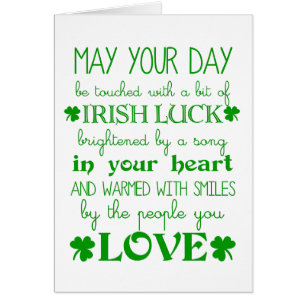 Irish Blessing card customise