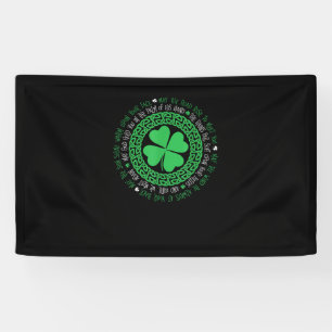 Irish Blessing Celtic Knot 4 Leaf Clover - St. Pat Banner