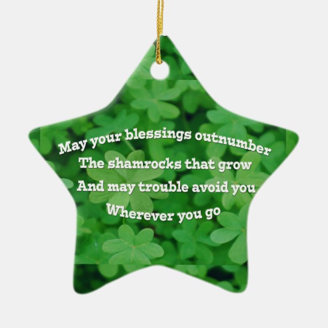 Irish Blessing Ceramic Tree Decoration (Front)