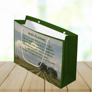 Irish Blessing Farmland Landscape Large Gift Bag