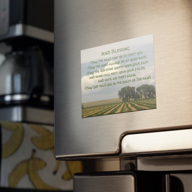 Irish Blessing Farmland Photo Magnetic Card (In Situ)