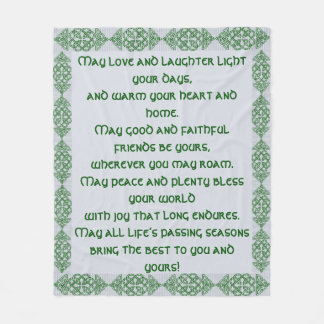 Irish Blessing Fleece Blanket