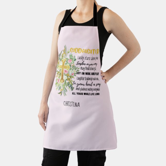 Irish Blessing For GODDAUGHTER - Personalised Gift Apron (Insitu)