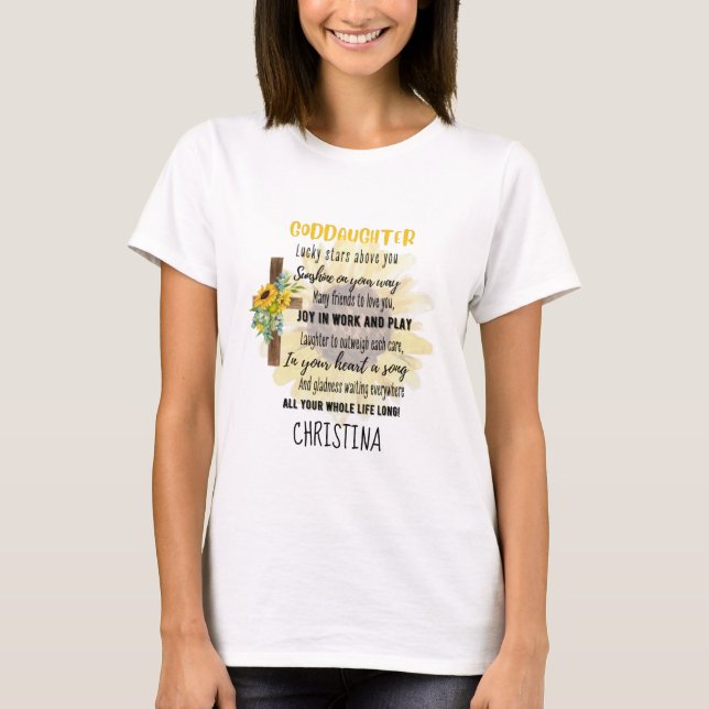 Irish Blessing For GODDAUGHTER - Personalised Gift T-Shirt (Front)