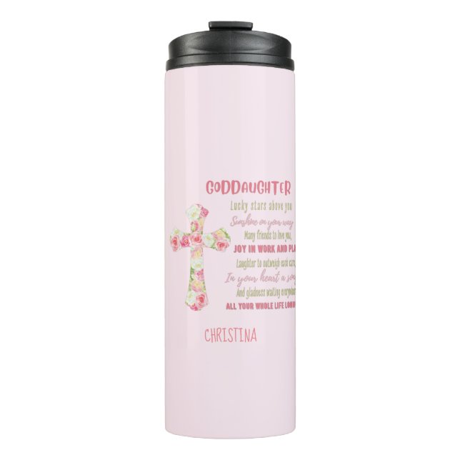 Irish Blessing For GODDAUGHTER - Personalised Gift Thermal Tumbler (Front)