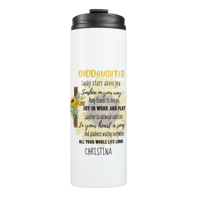 Irish Blessing For GODDAUGHTER - Personalised Gift Thermal Tumbler (Front)