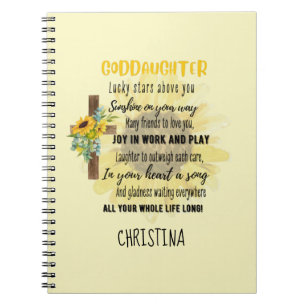 Irish Blessing for Goddaughter Teen or Child Named Notebook