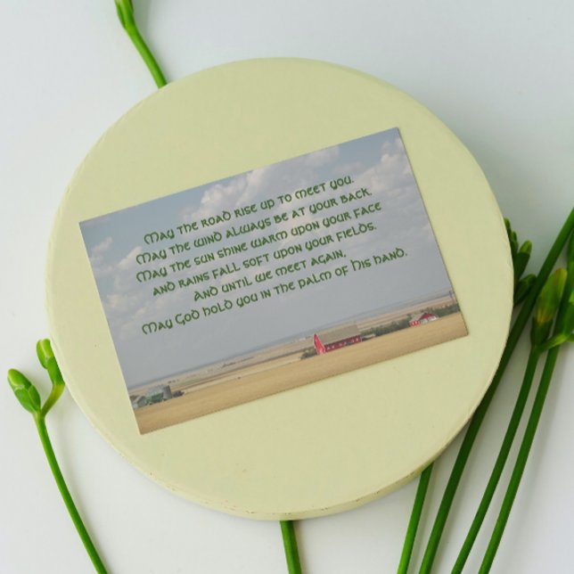 Irish Blessing Golden Wheat Fields Blank Card (Creator Uploaded)