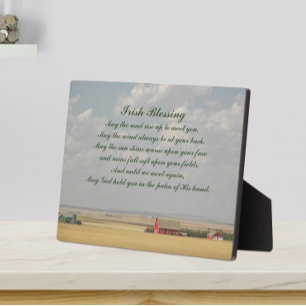Irish Blessing Golden Wheat Fields Plaque