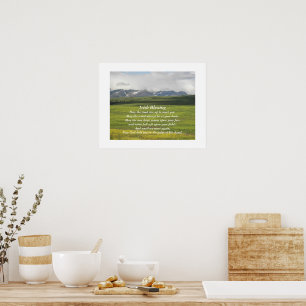 Irish Blessing Green Valley Landscape Poster