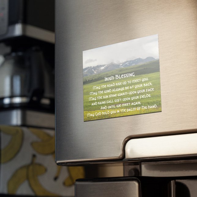 Irish Blessing Green Valley Magnetic Card (In Situ)